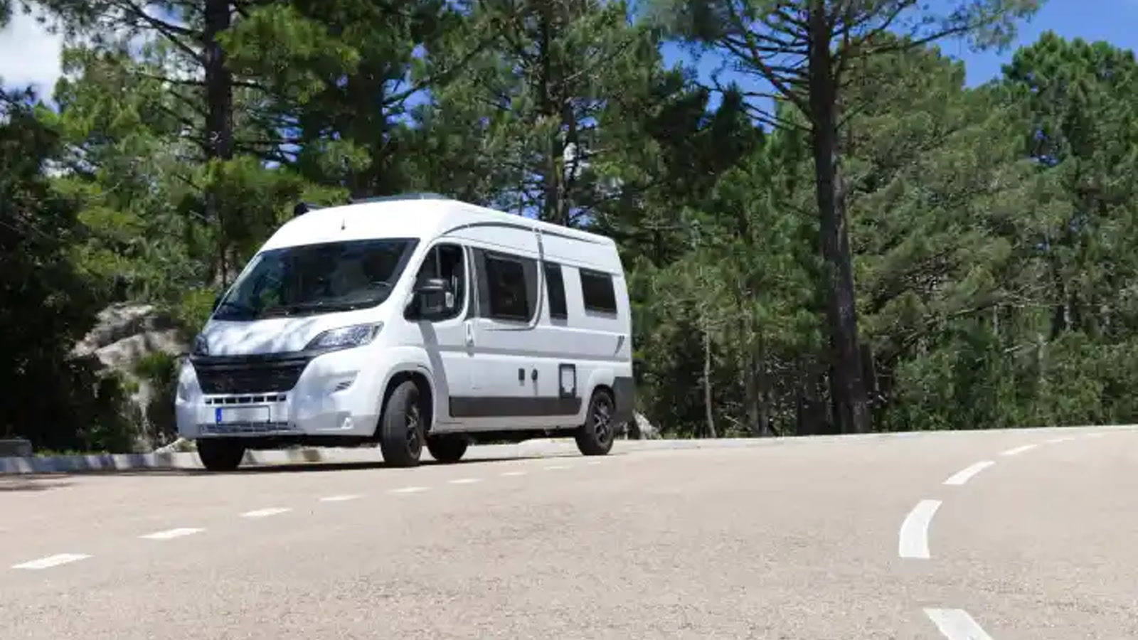 Camper van on the road to Tamarindo, Guanacaste — airport transfer day